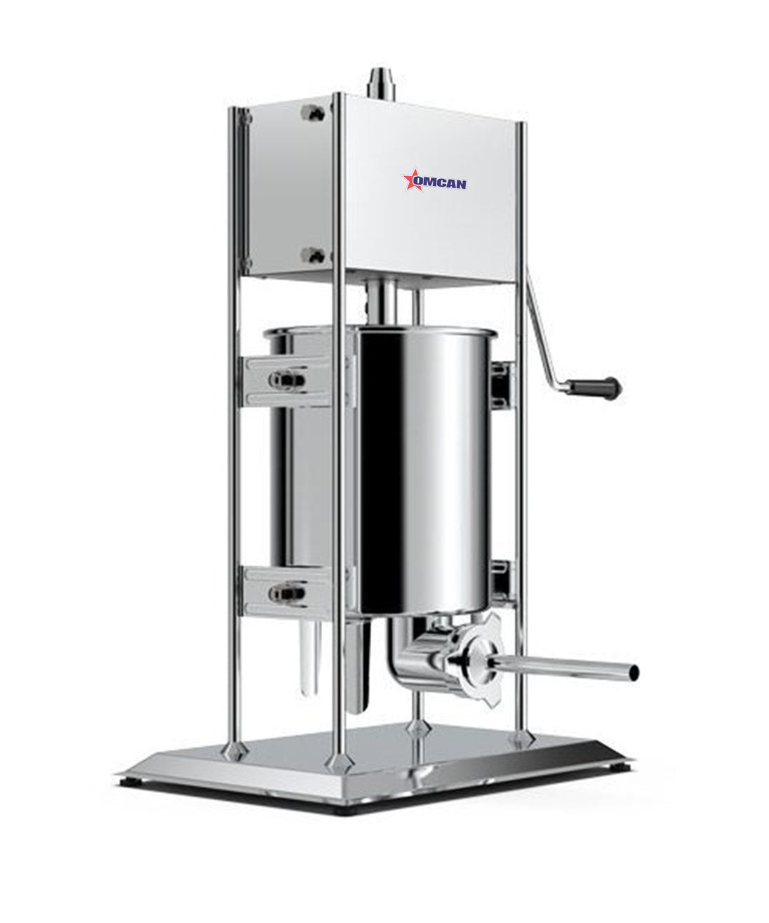 Omcan 47499 22 lb stainless steel vertical manual sausage stuffer