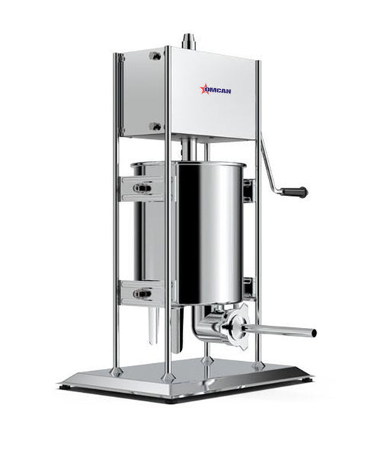 Omcan 47499 22 lb stainless steel vertical manual sausage stuffer