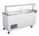 Omcan FR-CN-0089 89 inch ice cream dipping display freezer with sneeze guard
