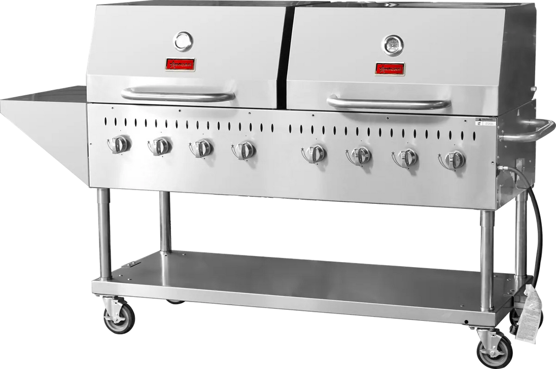Omcan CE-CN-0060-S LP outdoor BBQ grill alternate view
