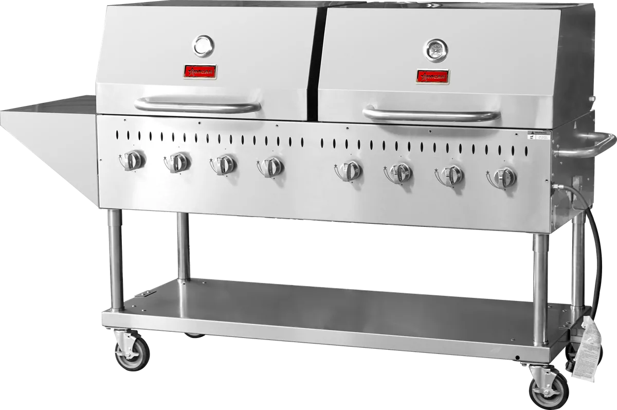 Omcan CE-CN-0060-S LP outdoor BBQ grill alternate view