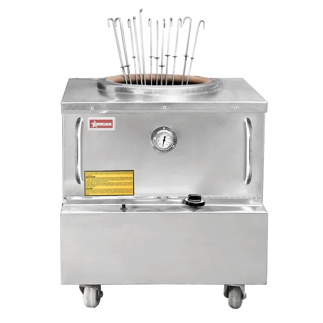 Omcan CE-IN-2830 natural gas stainless steel tandoor clay oven