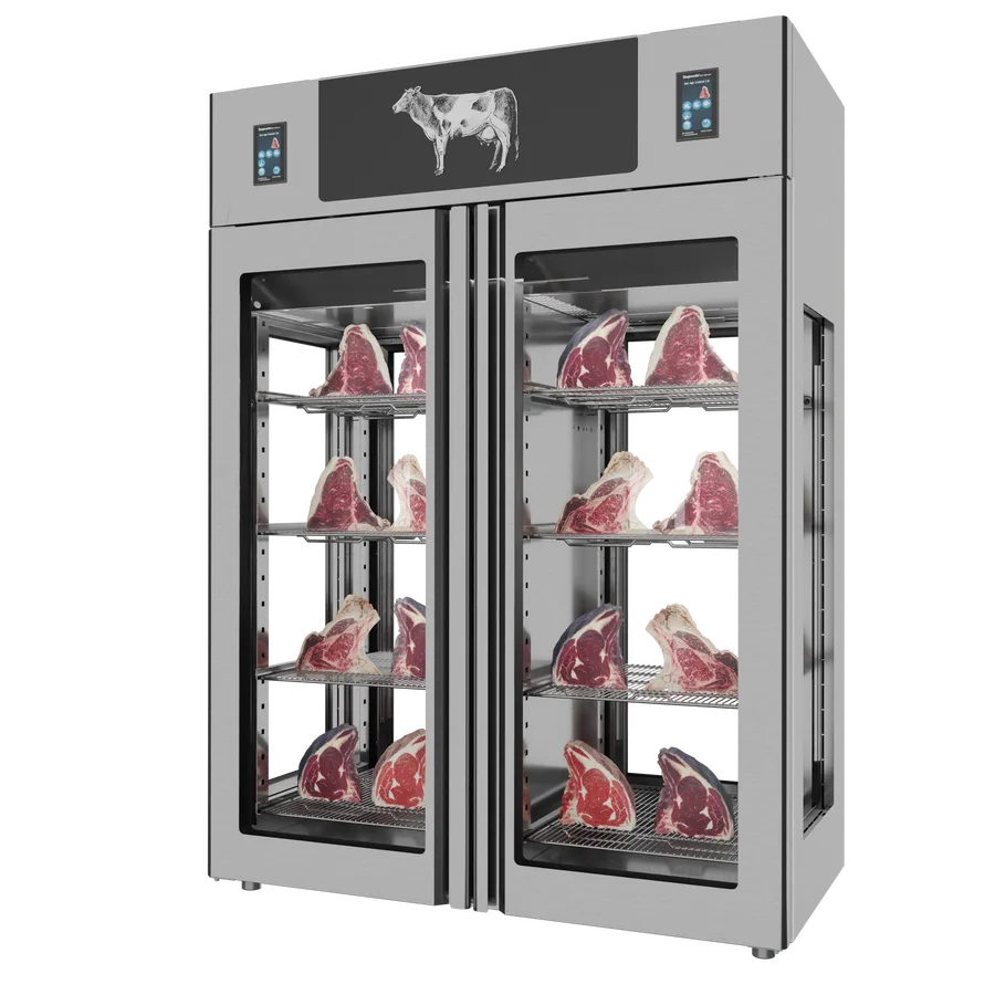 Omcan PI3AIONTW4VI Stagionello Dry Age 3.0 twin dry aging cabinet detail view