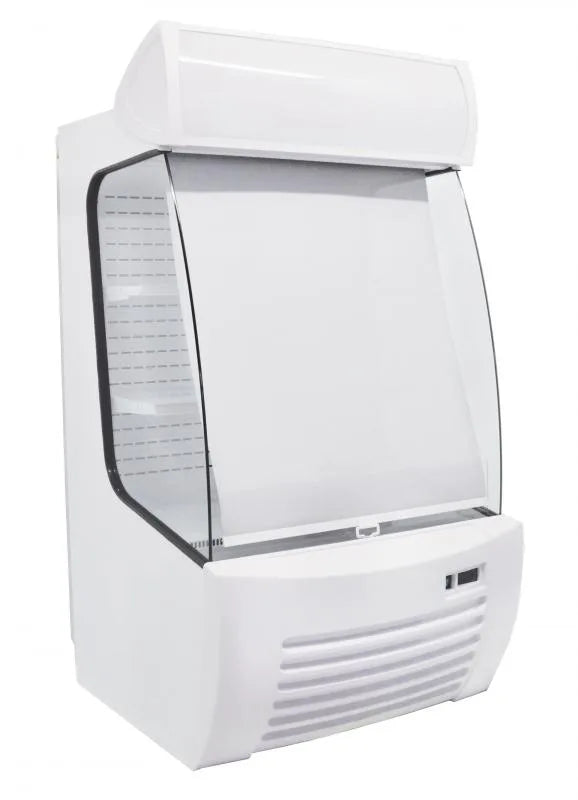 Omcan RS-CN-0360 open refrigerated display case angle view