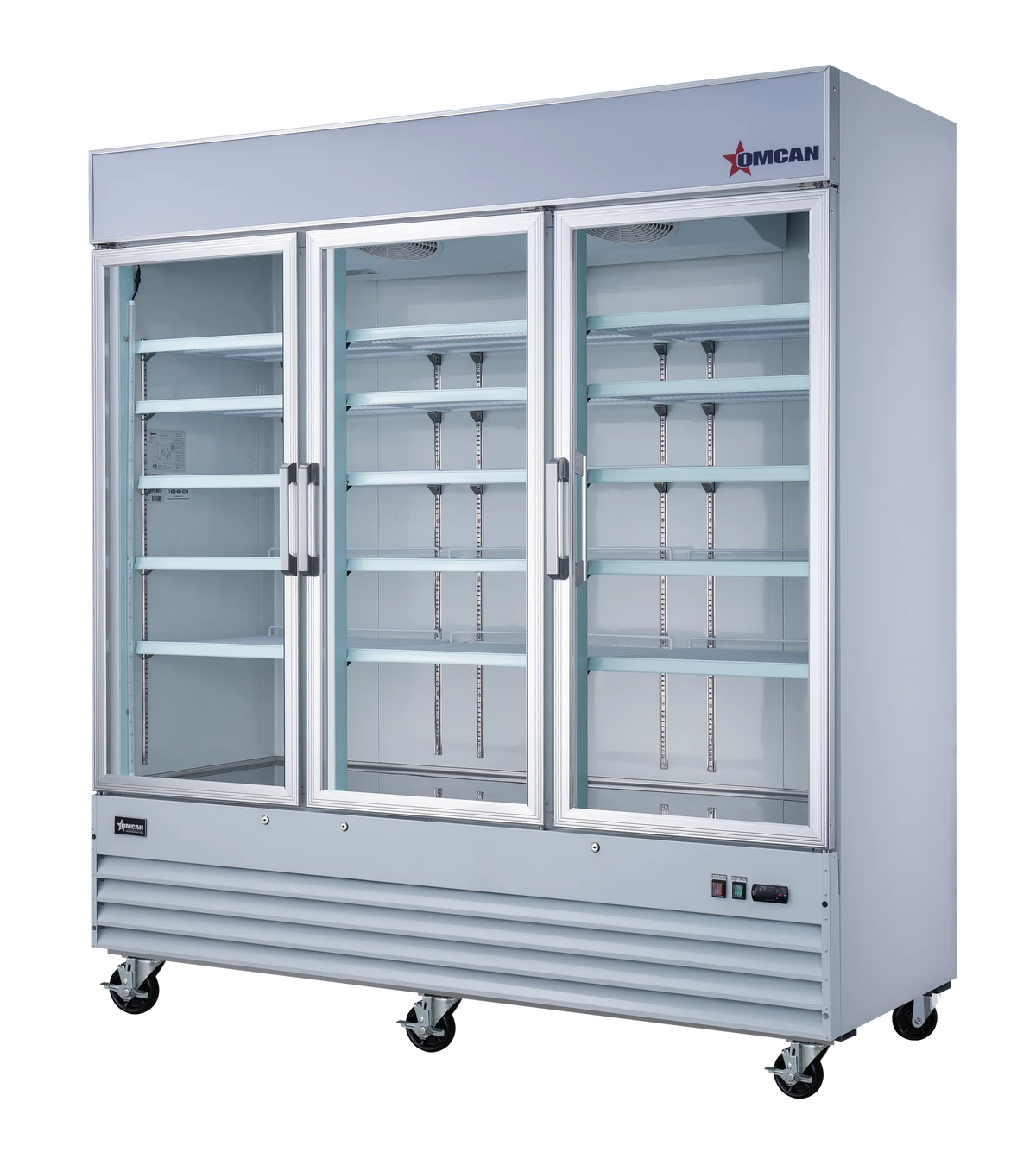 Omcan RE-CN-0052-HC display refrigerator angled view