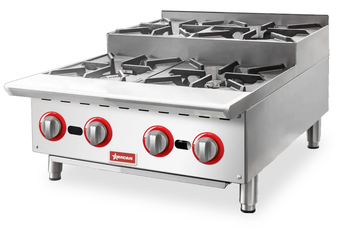 Omcan CE-CN-HP24-S step up hot plate alternate view