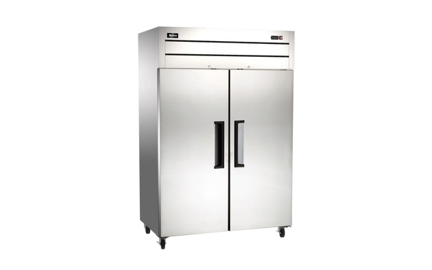 Omcan FR-CN-0054-TM 54 inch top mounted two door stainless steel reach-in freezer
