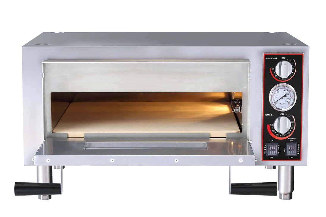 Omcan CE-CN-0018-S countertop pizza oven detail view