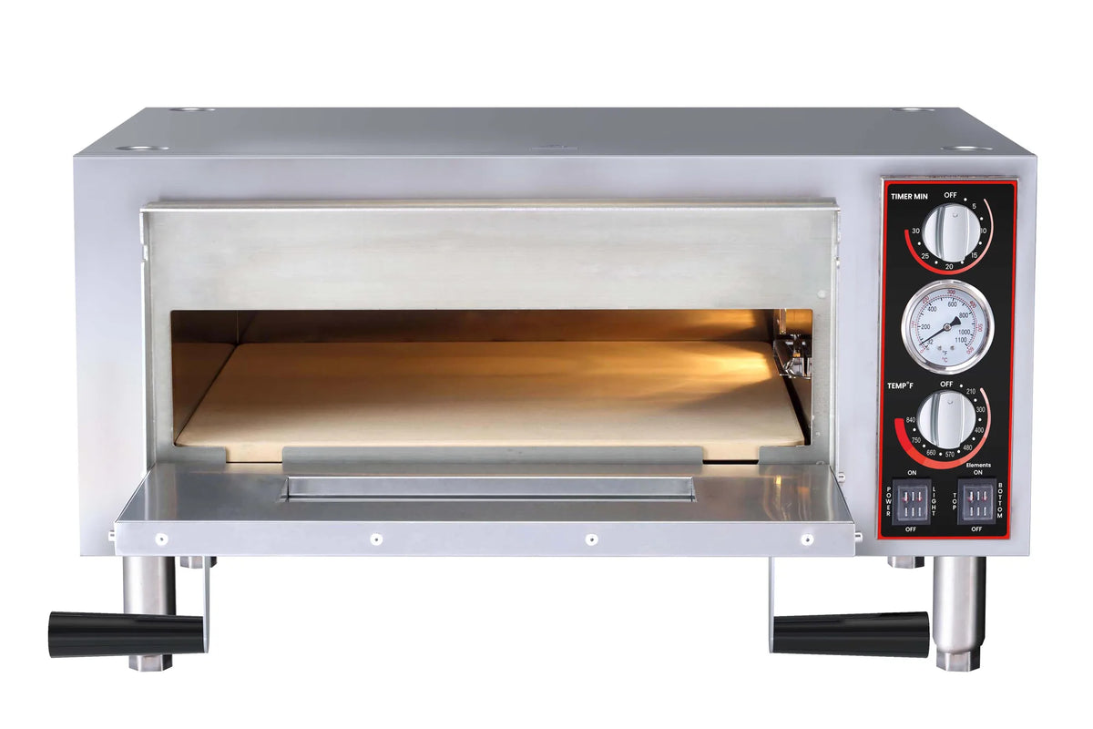 Omcan CE-CN-0018-S countertop pizza oven detail view
