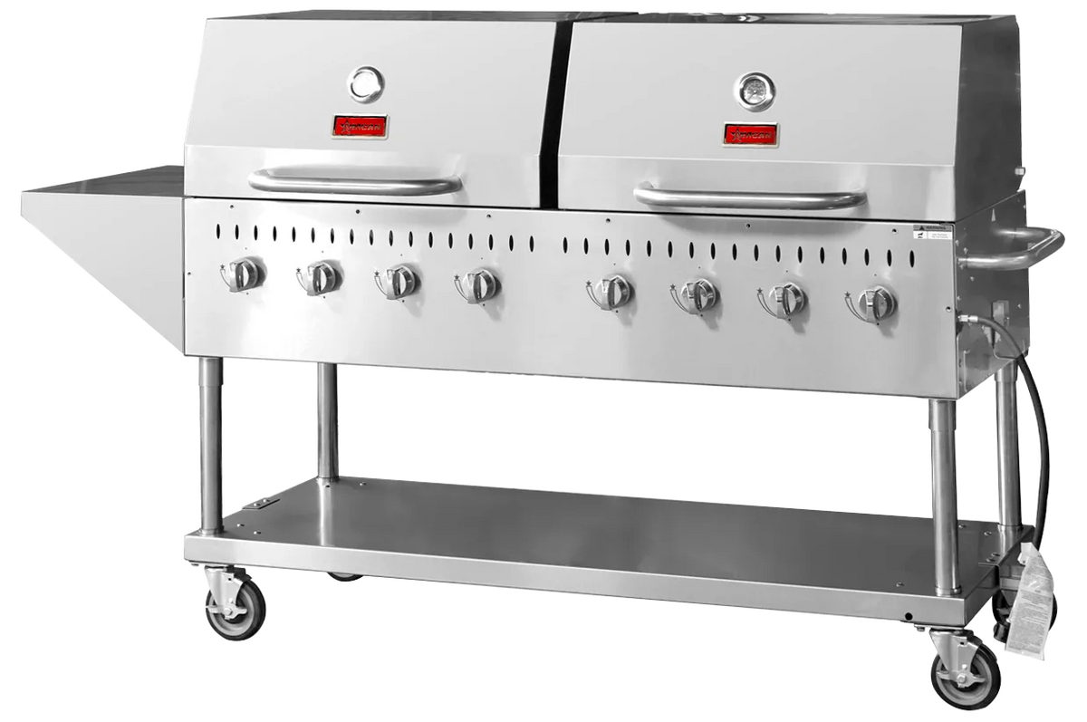 Omcan CE-CN-0060-S LP 60 inch propane outdoor BBQ grill