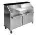 Omcan 48067 61 inch stainless steel portable bar with ice bin and speed rails