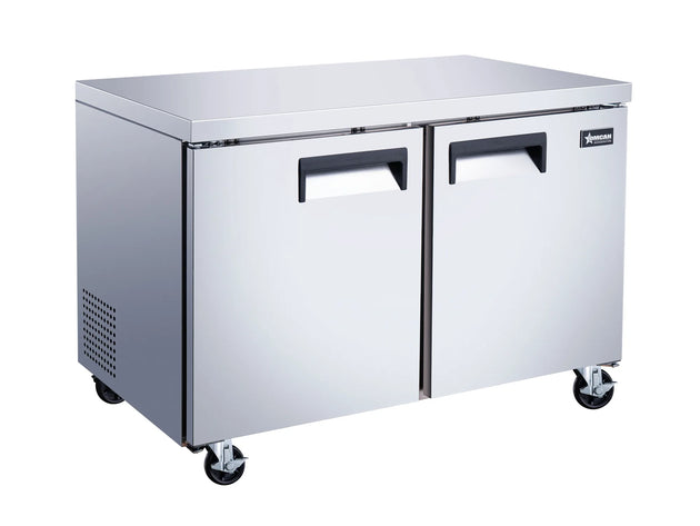 Omcan RE-CN-0011-HC 47 inch two door stainless steel undercounter refrigerator