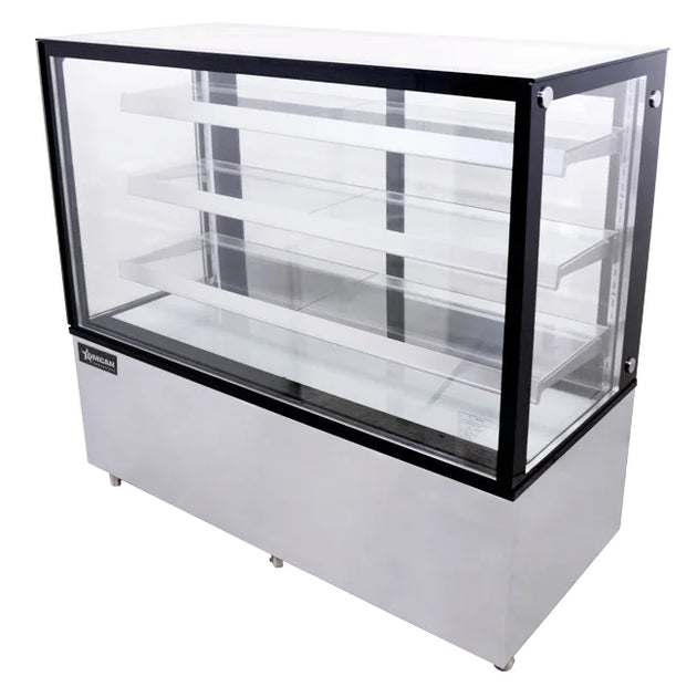 Omcan RS-CN-0471-S 60 inch square glass refrigerated floor display case