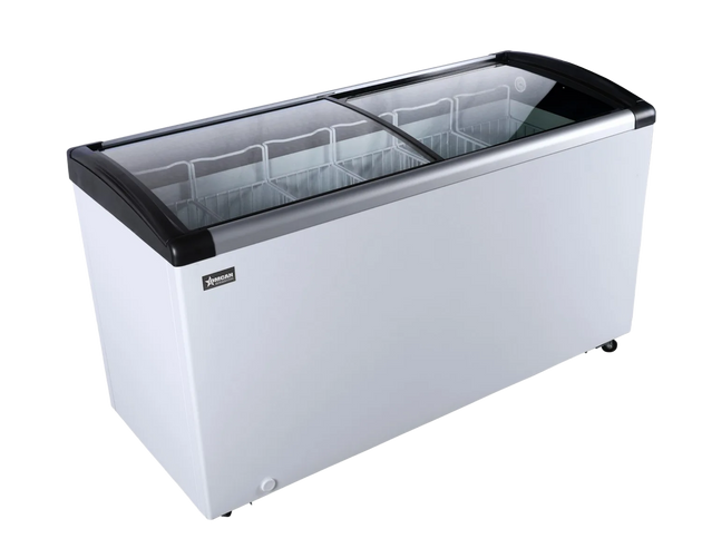 Omcan FR-CN-0366 ice cream display chest freezer curved glass