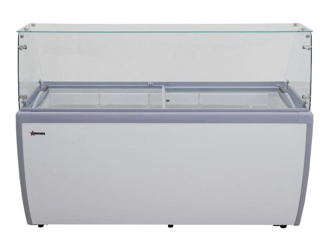 Omcan FR-CN-0014 71 inch thirteen pan gelato dipping cabinet white