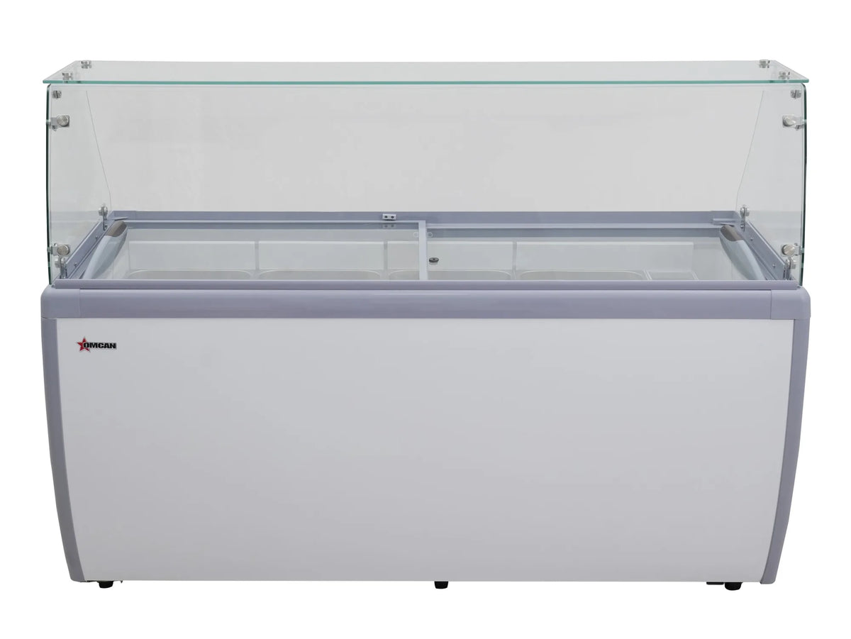 Omcan FR-CN-0014 71 inch thirteen pan gelato dipping cabinet white
