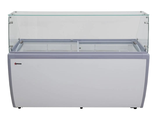 Omcan FR-CN-0014 71 inch thirteen pan gelato dipping cabinet white