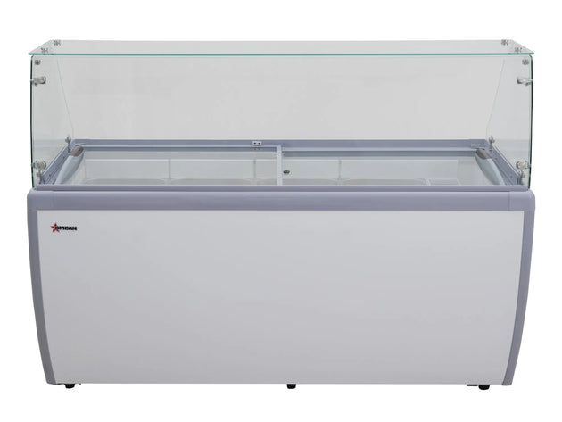 Omcan FR-CN-0014 71 inch thirteen pan gelato dipping cabinet white