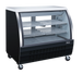 Omcan RS-CN-0120-B 47 inch black sliding door floor refrigerated showcase