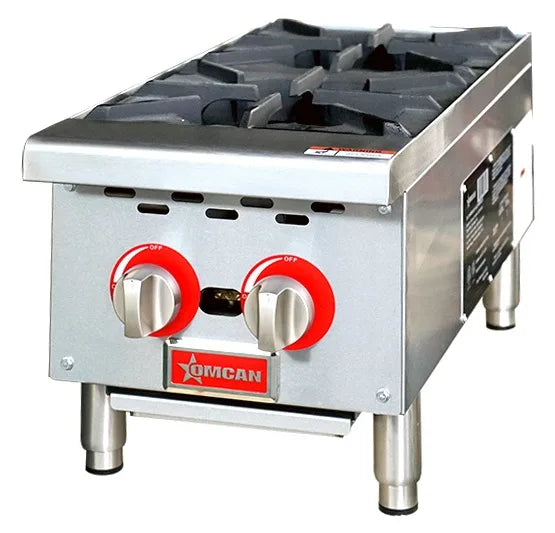 Omcan CE-CN-HP12-M 12 inch two burner gas hot plate