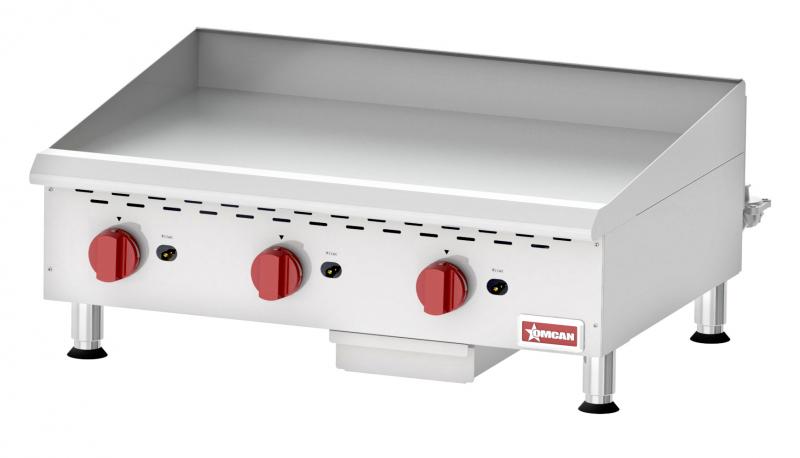 Omcan CE-CN-G36M 36 inch Elite countertop gas griddle with manual control