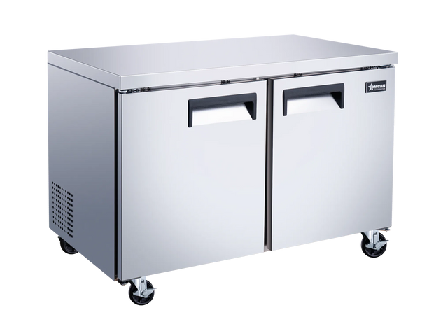 Omcan FR-CN-1219-HC 48 inch two door stainless steel undercounter freezer