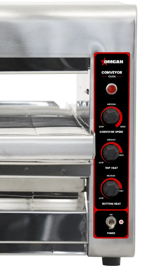Omcan CE-TW-0356 conveyor toaster oven side view