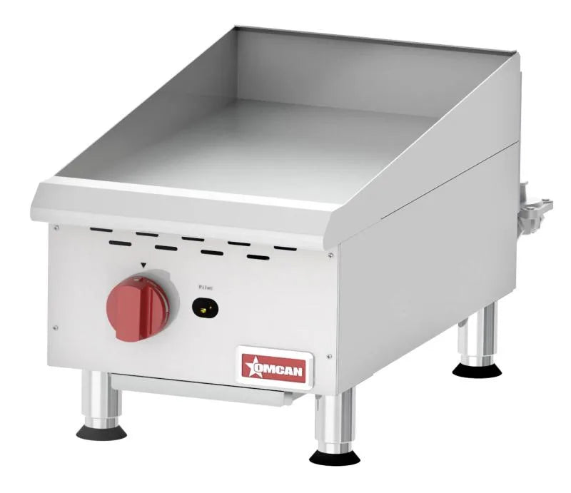 Omcan CE-CN-G15M 15 inch countertop gas griddle one burner manual control