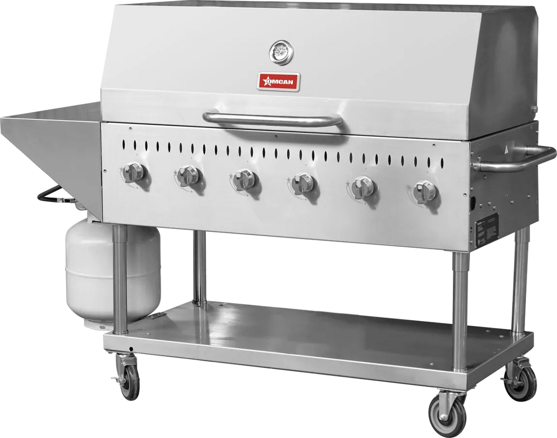 Omcan CE-CN-0048-S LP outdoor BBQ grill alternate view