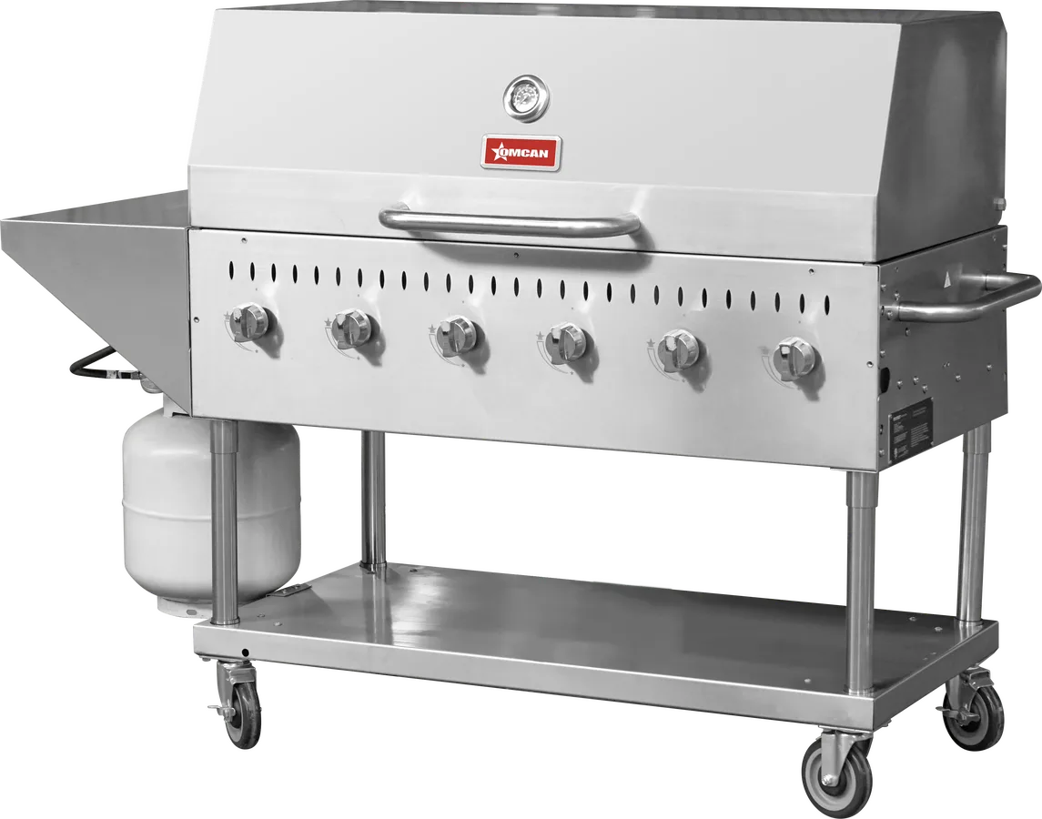 Omcan CE-CN-0048-S LP outdoor BBQ grill alternate view