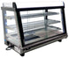 Omcan DW-CN-0136 35 inch countertop display warmer with three shelves and sliding doors