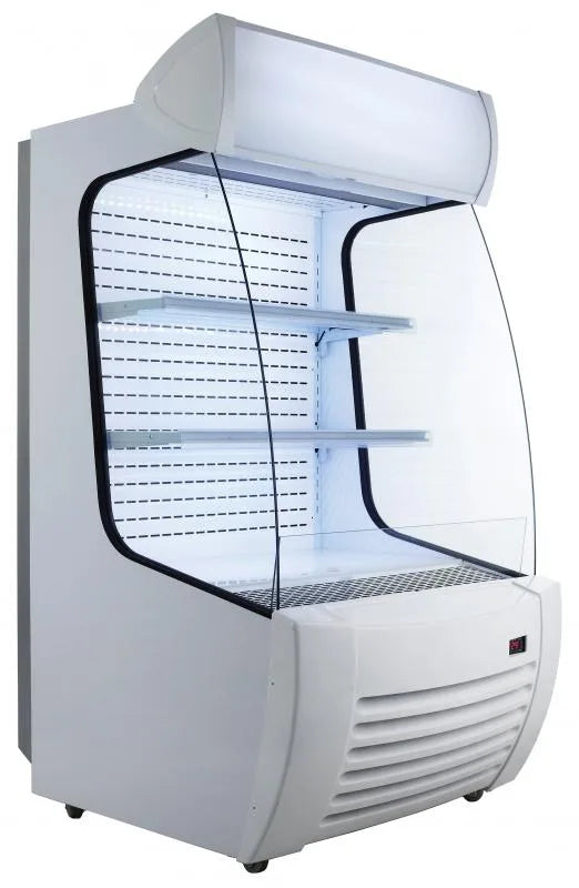 Omcan RS-CN-0360 34 inch white open refrigerated floor display case
