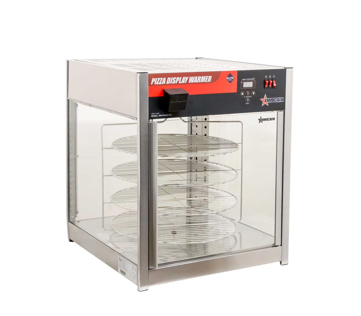 Omcan DW-CN-0457-SS 18 inch self service pizza display warmer four tier