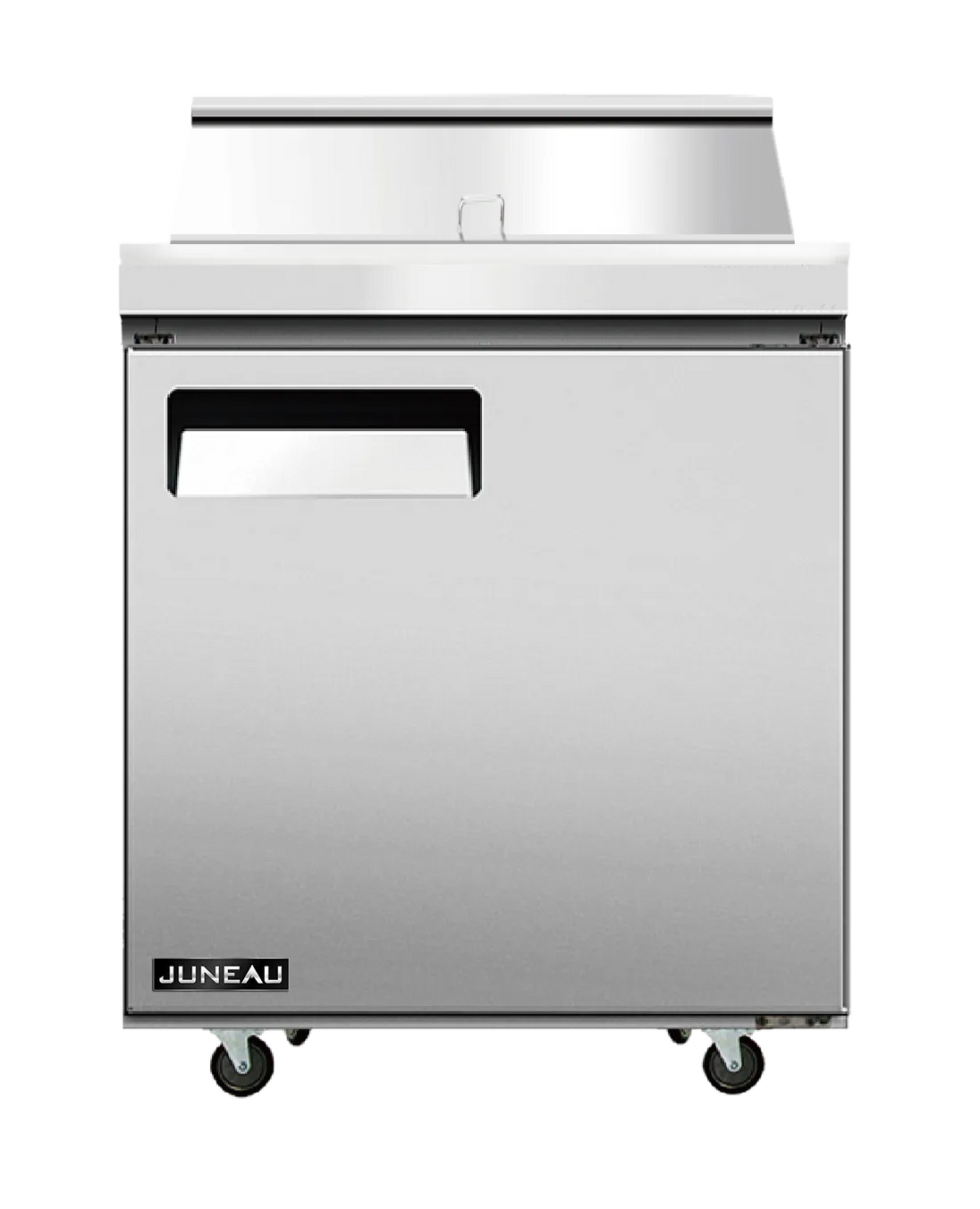Omcan PT-TH-0686-HC Juneau 28 inch one door refrigerated prep table in stainless steel
