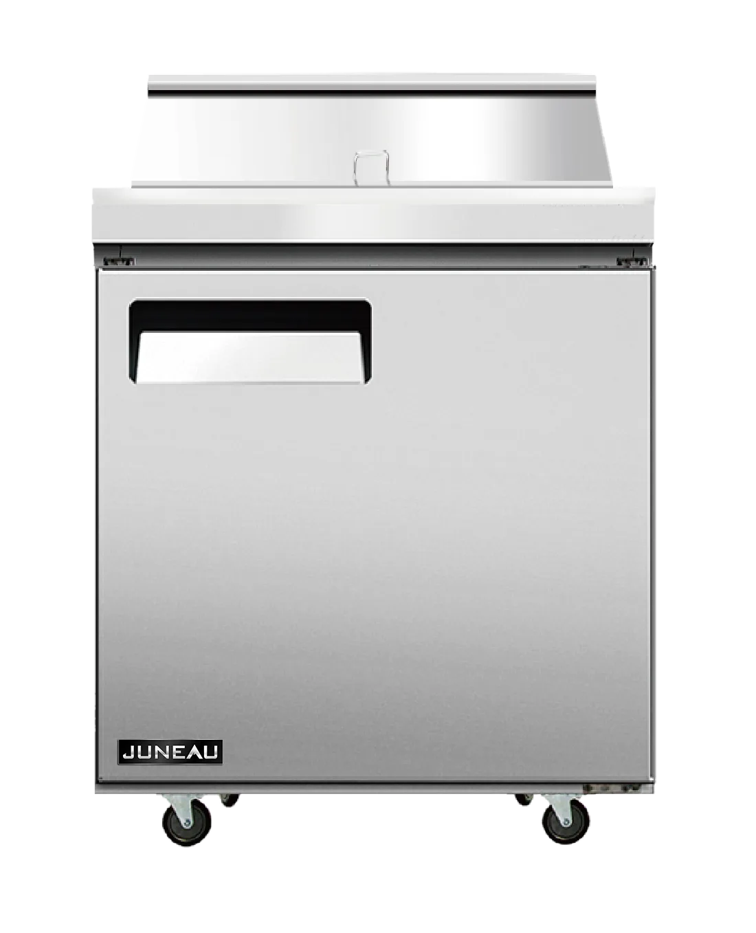Omcan PT-TH-0686-HC Juneau 28 inch one door refrigerated prep table in stainless steel