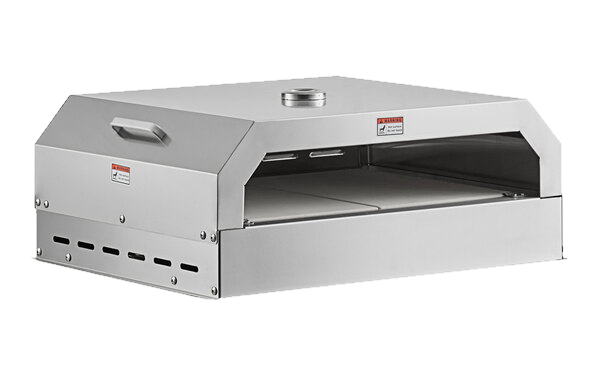 Omcan 47849 30 inch stainless steel pizza oven accessory for outdoor BBQ grill 47352