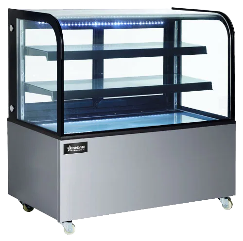 Omcan RS-CN-0470 60 inch curved edge refrigerated floor display case