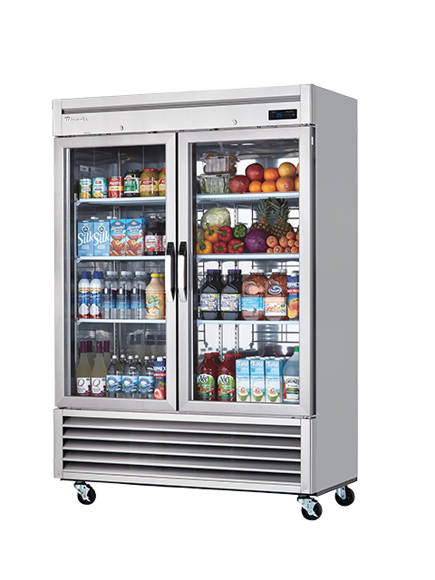 Blue Air BSR49G-HC 54 inch two glass doors bottom mount reach-in refrigerator