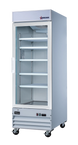 Omcan RE-CN-0023-HC 28 inch one glass door merchandiser refrigerator with lightbox, white