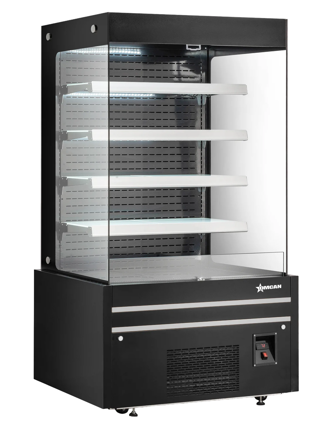 Omcan RS-CN-1200 48 inch black grab and go open front refrigerated showcase