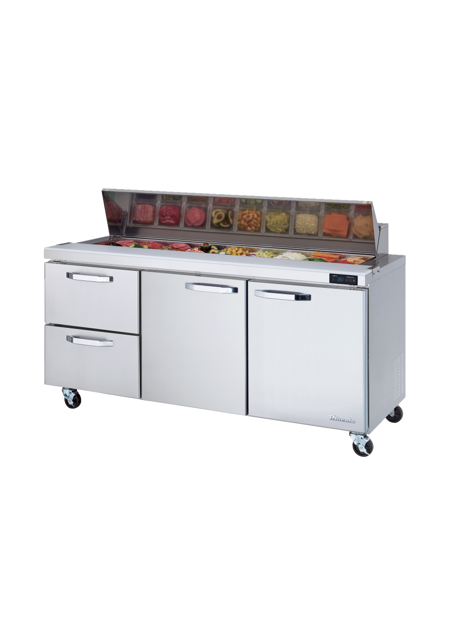 Blue Air BLPT72-D2L-HC 72 inch sandwich prep table