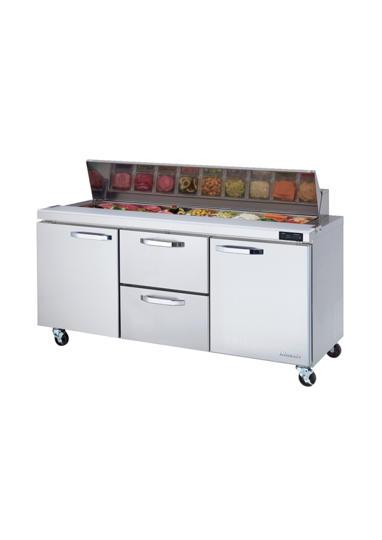 Blue Air BLPT72-D2M-HC 72 inch sandwich prep table