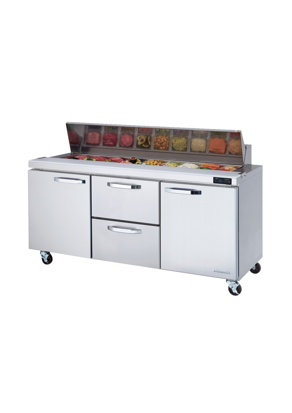 Blue Air BLPT72-D2M-HC 72 inch sandwich prep table