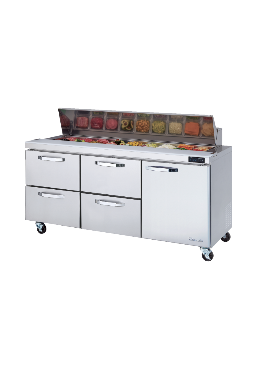 Blue Air BLPT72-D4LM-HC 72 inch sandwich prep table