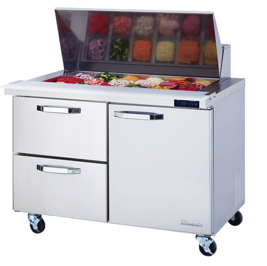 Blue Air BLMT48-D2L-HC 48 inch mega top sandwich prep table