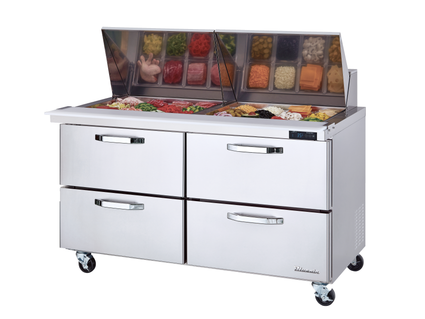 Blue Air BLMT60-D4-HC 60 inch mega top sandwich prep table