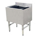 Omcan 43475 24 inch stainless steel ice bin with 3 inch backsplash