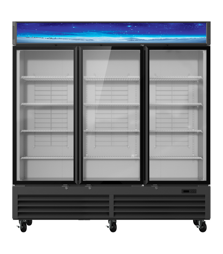 Blue Air BGM72B-HC glass door merchandiser refrigerator