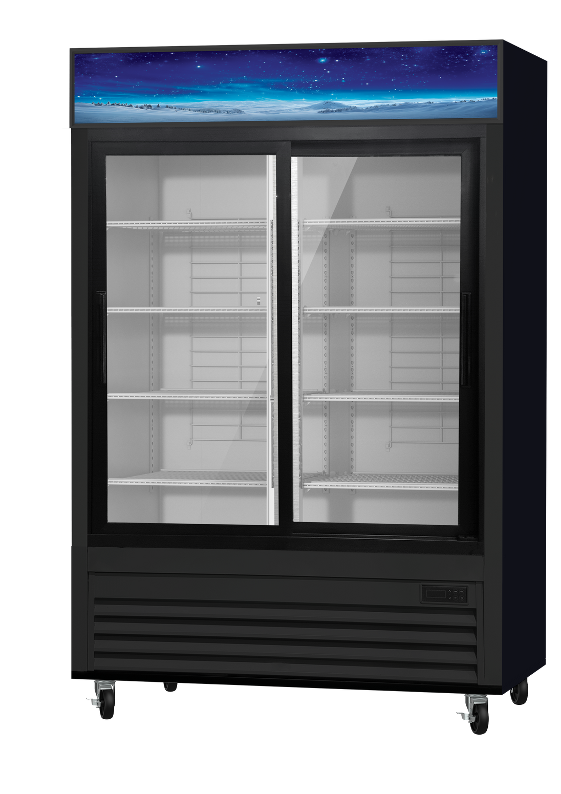Blue Air BGM47SLB-HC glass door merchandiser refrigerator