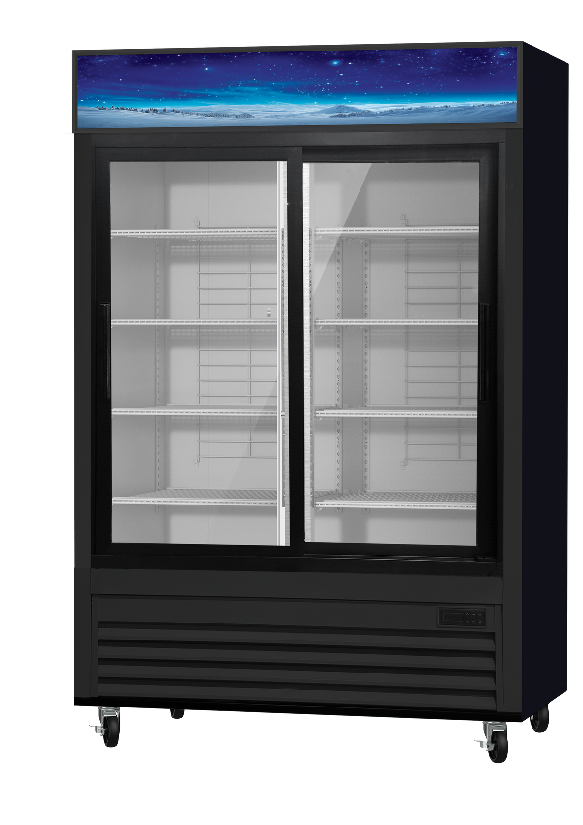 Blue Air BGM47SLB-HC glass door merchandiser refrigerator